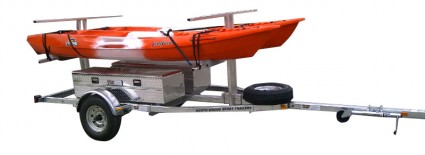 Transport, Storage & Launching: 4 Place Canoe Trailer/8 Kayak Trailer with Storage by North Woods Sport Trailers - Image 4028 Transport, Storage & Launching: 4 Place Canoe Trailer/8 Kayak Trailer with Storage by North Woods Sport Trailers - Image 4028