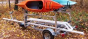Transport, Storage & Launching: Hobie© Tandem Island + Storage + Kayaks +Bikes- Mast Tube by North Woods Sport Trailers - Image 4042