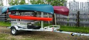 Transport, Storage & Launching: 4 Place Canoe Trailer/8 Kayak Trailer with Storage by North Woods Sport Trailers - Image 4028 Transport, Storage & Launching: 4 Place Canoe Trailer/8 Kayak Trailer with Storage by North Woods Sport Trailers - Image 4028