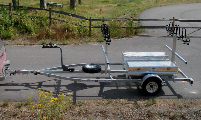 Transport, Storage & Launching: 4-8 Place Canoe, Kayak, Raft, SUP, Bike, Gear by North Woods Sport Trailers - Image 4029