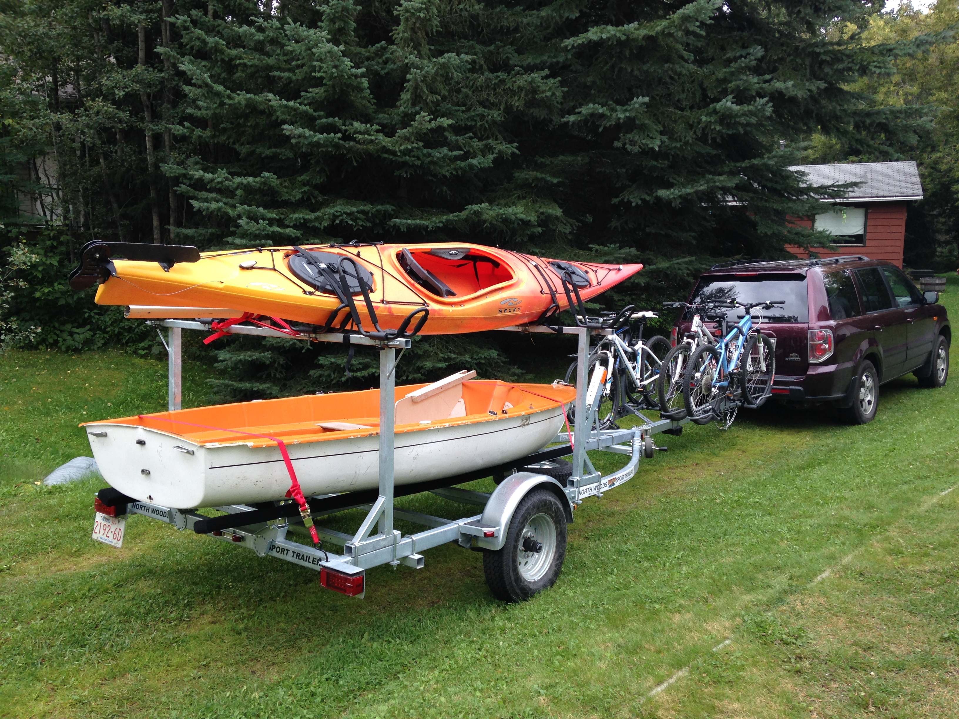 Transport, Storage & Launching: Kayak/Canoe/SUP Trailer, Bikes. Gear by North Woods Sport Trailers - Image 2745