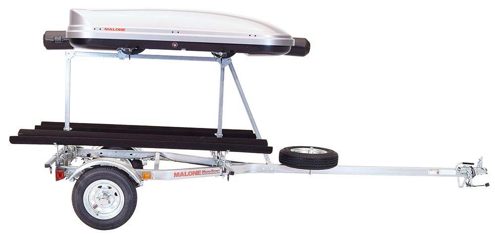 Transport, Storage & Launching: MicroSport™ LowBed™ Trailer w/Tier, Spare, 2 sets of Bunks, Cargo Box, & Rod Tube by Malone Auto Racks - Image 4730