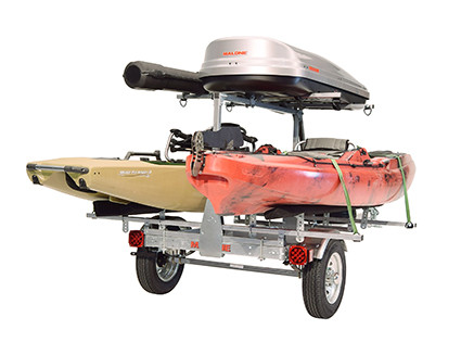 Transport, Storage & Launching: MicroSport™ LowBed™ Trailer w/Tier, Spare, 2 sets of Bunks, Cargo Box, & Rod Tube by Malone Auto Racks - Image 4730