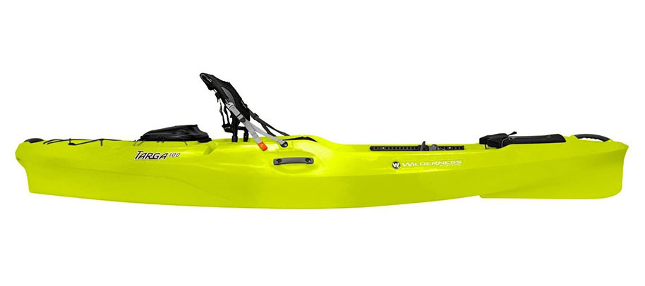 Wilderness Systems Targa 100 kayak in Infinite Yellow, side view