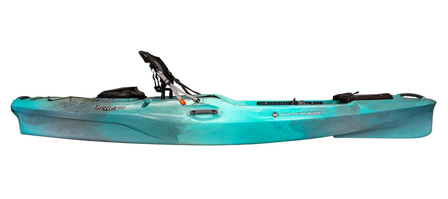 Wilderness Systems Targa 100 kayak in Breeze Blue, side view