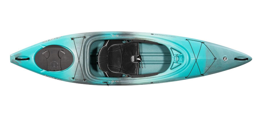 Wilderness Systems Aspire 105 kayak in Breeze Blue, top view