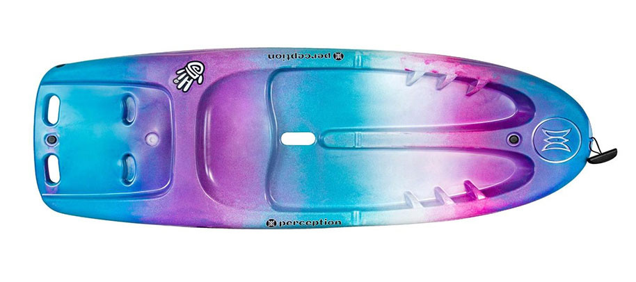 Perception Kayaks Hi Five 6.5 junior kayak in Funkadelic, top view Perception Kayaks Hi Five 6.5 junior kayak in Funkadelic, top view