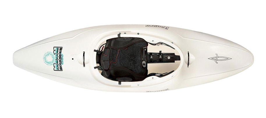 Dagger Supernova whitewater kayak in Snowy, top view