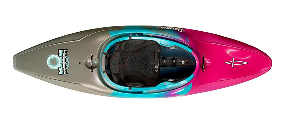 Dagger Supernova whitewater kayak in Aurora, top view Dagger Supernova whitewater kayak in Aurora, top view