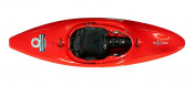 Dagger Supernova whitewater kayak in Red, top view
