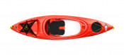 Pelican Argo 100X sit-in kayak in Fireman Red, top view Pelican Argo 100X sit-in kayak in Fireman Red, top view