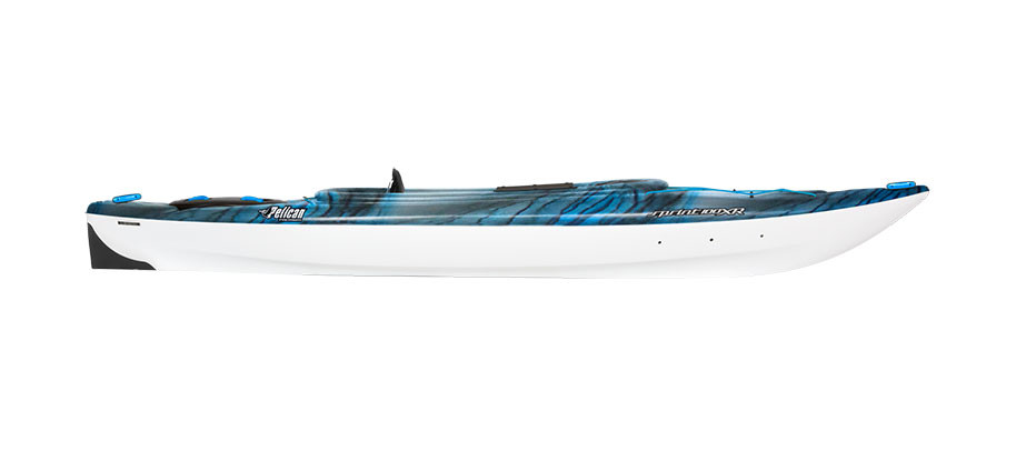 Pelican Sprint 100XR sit-in day touring kayak in Neptune, side view