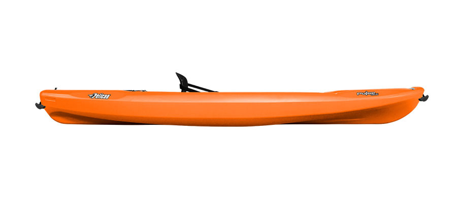 Pelican Pulse 100X kayak in Orange, side view Pelican Pulse 100X kayak in Orange, side view