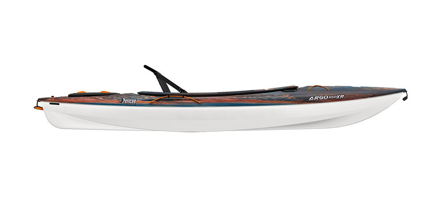 Pelican Argo 100XR recreational sit-in kayak in Cosmos, side view Pelican Argo 100XR recreational sit-in kayak in Cosmos, side view