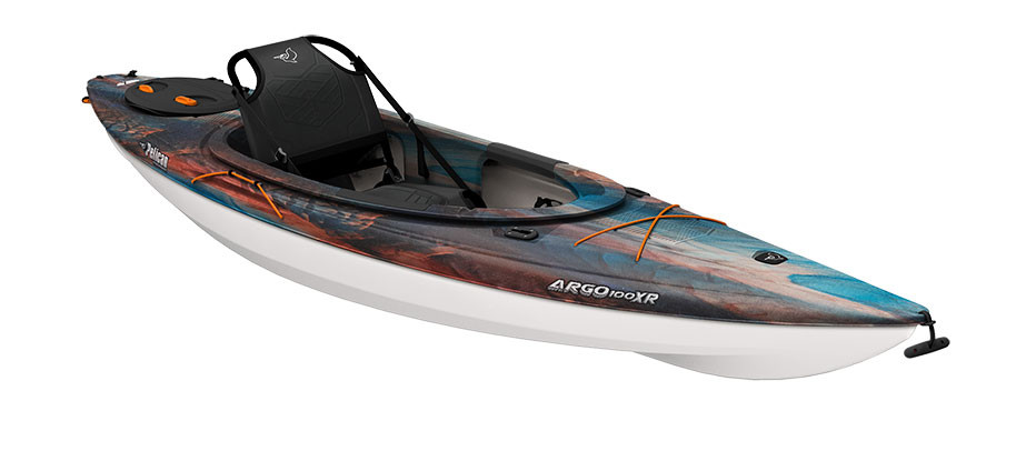 Pelican Argo 100XR recreational sit-in kayak in Cosmos, three-quarter view Pelican Argo 100XR recreational sit-in kayak in Cosmos, three-quarter view