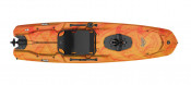 Pelican Getaway 110HDII sit on top kayak in Vapor Fireman-Yellow, top view